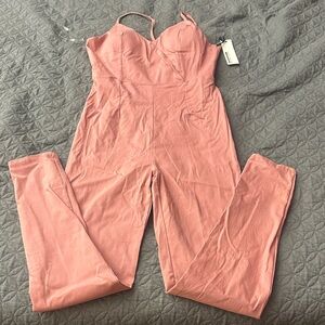 Pink Sleeveless Jumpsuit